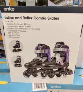Inline and Roller Combo Skates with lights on Wheels