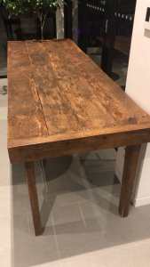 Custom timber hardwood dining table