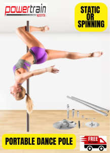 Portable Dance Pole Spinning & Static (Brand New)