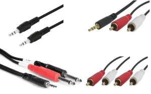 New Audio Cables, TS/TRS 3/4 6.35mm to 3.5mm, RCA to 3.5mm, RCA to RCA