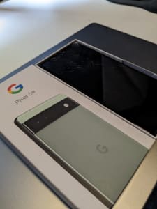 Google Pixel 6a Sage - Cracked Screen, Fully Functional Otherwise
