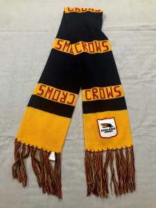 Vintage AFL Adelaide Crows Football Club Unisex Striped Scarf EXC