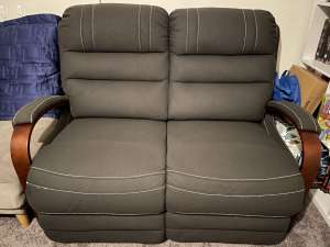 2 Seater Couch with 2 Inbuilt Recliners