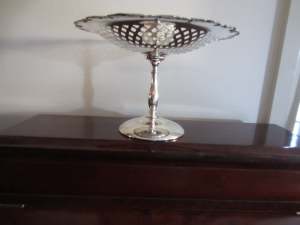 Silver Cake Plate on stand