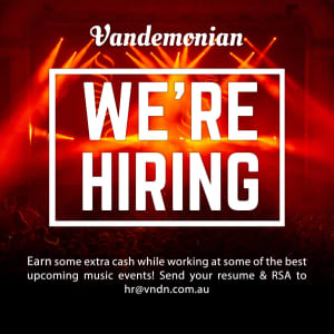 Vandemonian Are Looking for Bar Staff!