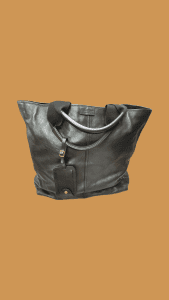 YSL tote large bag black leather