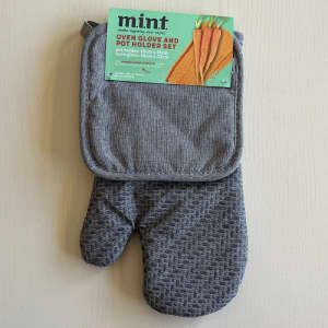 New Mint Oven Glove Mitt & Pot Holder Set