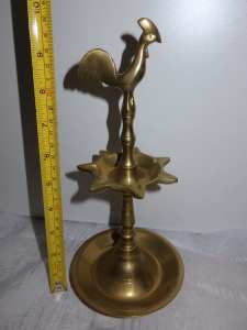 Brass Diwali Puja Hindu Oil Lamp Diya Kukula Pahana Decoration