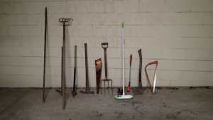 Vintage garden tools can deliver