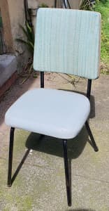 Dinning chair with metal frame and padding, good condition, CLAYTON
