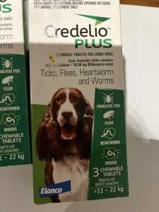 Ticks, fleas heartworm & worms chewable tablets