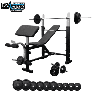 Adjustable Weight Bench & Barbell & Dumbbell 55kg set New in Box