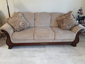 SOLD PP Eureka as new 3 seater quality QS sofa bed SOLD PP
