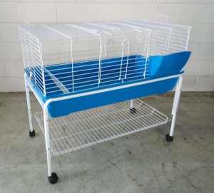 Metal Rabbit Guinea Pig Ferret Hutch Small animals Cage w Stand ED100S