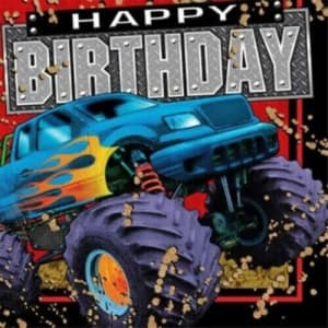 Mudslinger Monster Truck Happy Birthday Party Lunch Napkins Pack of 16