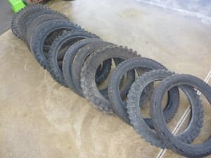 MOTORBIKE TYRES. MAKE A OFFER FOR THE LOT.