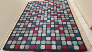 Ikea high pile multi-coloured floor rug