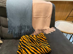 Assorted blankets and throws