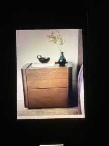 King LIVING NEW Dainelli Roma Black BEDSIDE TABLE