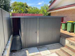 Garden shed stratco shale grey