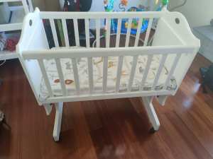 Boori swing bassinet, baby Einstein bouncer and changing table
