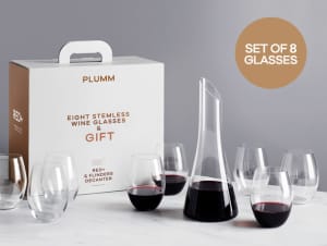 Plumm RED & Flinders Decanter Gift Set - 8 Glasses Single Decanter