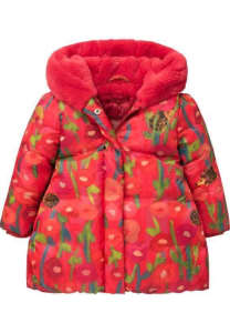 Oilily Designer Baby Girls Luxury Red Winter Down Coat Jacket Size 0