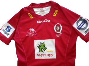 Super Rugby Pacific Queensland Reds Logo Baseball Jersey Shirt For