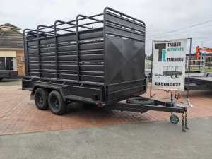 Brand New 12x6 Heavy Duty Tandem Axle Stock Crate Cattle Trailer