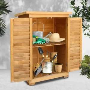 Versatile Outdoor Wood Storage Cabinet. Brand New. Pickup Marsfield.