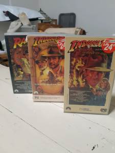 raiders of the lost ark vhs set