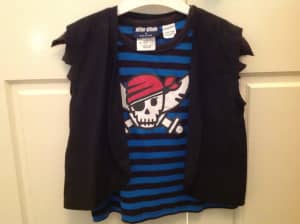 Kids Pirate Top & Vest Set - Size 5