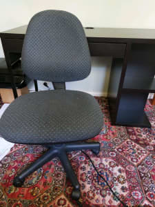 Ikea Black Micke Desk and adjustable swivel chair