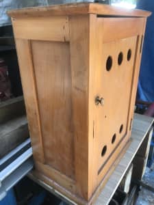 Hoop pine antique key cabinet