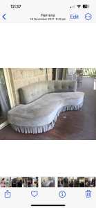 Unusual Vintage curved couch