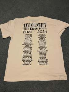 Taylor Swift Eras Tour Beige T Shirt (OFFICIAL MERCH) - size M