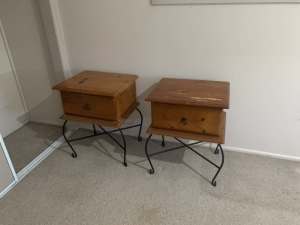 Bedside Tables $10 for the pair