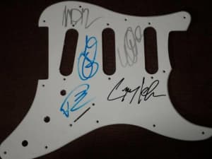 Lamb of God Hand Signed Guitar Pickguard x5