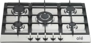 70cm Stainless Steel 5 Burner GAS Cooktop - OPEN BOX SALE