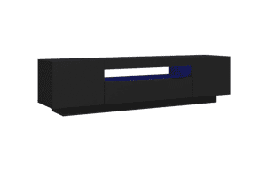 vidaXL TV Cabinet with LED Lights Black - (SKU:804428) Free Delivery
