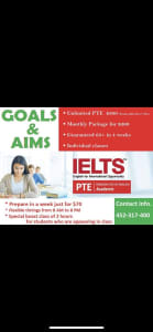 PTE and IELTS training