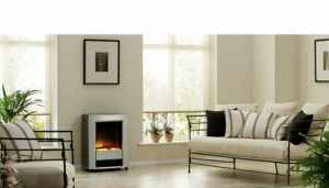 $429rrp Premium Dimplex Lee Silver Electric Fireplace Heater