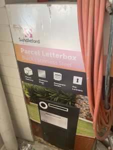 Black stainless steal parcel letterbox