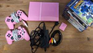 Playstation 2 Slim PINK Console and Games
