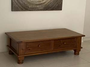 Large Coffee Table with Drawers 150 x 75