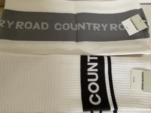 2 x New Country Road Homewares Tea Towels with Tags