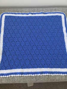Babies blanket (home knit) crocheted