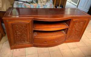 Antique , mahogany wood, buffet table and small dinning table