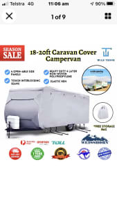 For sale 20 ft caravan cover