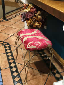 Vintage reupholstered Dressing stool